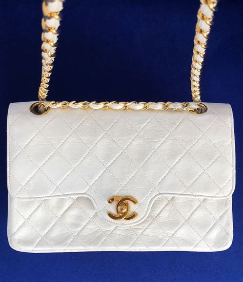 classic chanel bag white|authentic chanel classic.